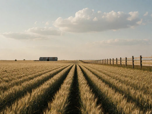 Kansas wheat field with open sky near Missouri for bordering farmers dating