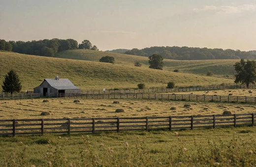 Kentucky green pasture landscape for nearby country dating from West Virginia